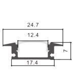Profile 2 Meters Aluminum Wings To Embed
