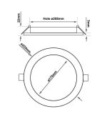 24w Led Circular Downlight Slim Cct Osram Chip Duris E 2835