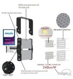 240w Led Floodlight Philips Xitanium Stadium Matrix Bridgelux Chip 20 Driver Philips