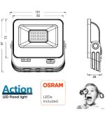 10w Led Floodlight Action Pro Osram Chip Duris E2835 (2)
