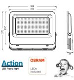 200w Led Floodlight Action Pro Osram Chip Duris E2835 (2)