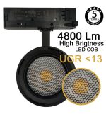 Led Tracklight Tri Phase 40w 26w Rome Black Adjustable Optics Ugr13 Cct (3)