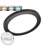 Downlight Led Ceiling Light Circular Black Moss Lumileds 18w Adjustable Selectable Cct Color 15