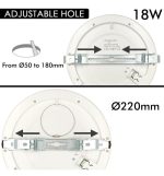 Downlight Led Ceiling Light Circular Black Moss Lumileds 18w Adjustable Selectable Cct Color 3
