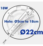 Downlight Led Ceiling Light Circular Black Moss Lumileds 18w Adjustable Selectable Cct Color 9