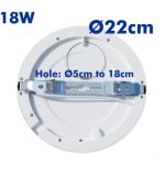 Downlight Led Ceiling Light Circular Moss White Lumileds 18w Adjustable Selectable Cct Color 10
