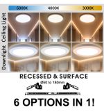 Downlight Led Ceiling Light Circular Moss White Lumileds 18w Adjustable Selectable Cct Color 2