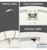 Downlight Led Ceiling Light Circular Moss White Lumileds 18w Adjustable Selectable Cct Color 6