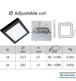 Downlight Led Ceiling Light Square Black Moss Lumileds 18w Adjustable Selectable Cct Color 7
