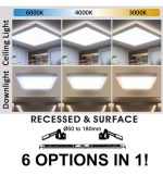 Downlight Led Ceiling Light Square Moss White Lumileds 18w Adjustable Selectable Cct Color 2