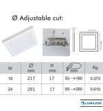 Downlight Led Ceiling Light Square Moss White Lumileds 18w Adjustable Selectable Cct Color 7