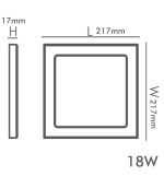 Downlight Led Ceiling Light Square Moss White Lumileds 18w Adjustable Selectable Cct Color 8
