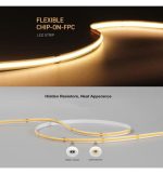 Led Strip Cob 24v 512 Ledm 5m Flip Chip 1650lm 15wm Cri90 Ip20 9