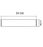 Linear Led Batten Strip 18w Bergen Black Pc Cct 59cm 7