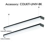 Linear Led Batten Strip 36w Bergen Black Pc Cct 119cm 12