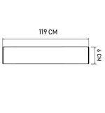 Linear Led Batten Strip 36w Bergen Black Pc Cct 119cm 7