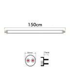 Pack 10 Led Tube Glass 25w 150cm T8 170 Lmw Pro Max Lumens 9
