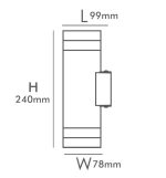 Wall Light Led 18w Solna Selectable Cct Color Ip65 11