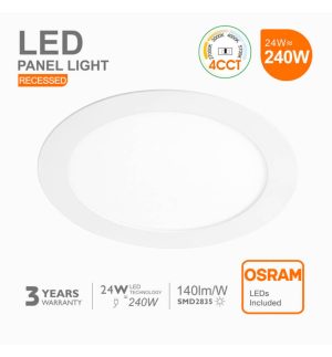 24w led circular downlight slim cct osram chip duris e 2835 (2)