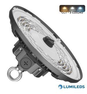 Industrial led high bay 150w ufo france 3cct smd2835 lumileds 200lmw zhaga plug and play sosen dimmable 1 10v 60º 90º