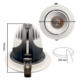 44w Round Adjustable Led Spotlight Ip20 24 Cct Philips Certadrive (1)
