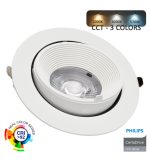 44w Round Adjustable Led Spotlight Ip20 24 Cct Philips Certadrive