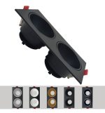 Double Tiltable Frame Oculus Series Gu10 Mr16 Black Exterior (2)