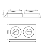 Double Tiltable Frame Oculus Series Gu10 Mr16 Black Exterior (3)