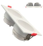 Double Tiltable Frame Oculus Series Gu10 Mr16 White Exterior (1)