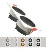 Double Tiltable Frame Oculus Series Gu10 Mr16 White Exterior (2)
