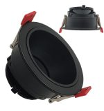 Orientable Circular Frame Luxury Oculus Gu10 Mr16 Black Exterior (2)