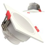 Orientable Square Frame Oculus Series Gu10 Mr16 White Exterior (1)