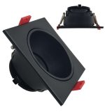 Orientable Square Frame Sculus Series Gu10 Mr16 Black Exterior (1)