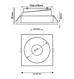 Orientable Square Frame Sculus Series Gu10 Mr16 Black Exterior (3)