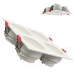 Quadruple Tiltable Frame Luxury Series Gu10 Mr16 White Exterior (1)