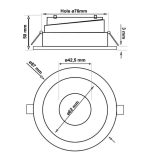 Tiltable Circular Frame Oculus Series Gu10 Mr16 White Exterior (2)