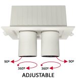12w Downlight Led Directional Periscopic Rectangular Cct Selectable Color (1)