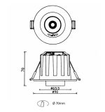 6w Downlight Led Directional Periscopic Circular Cct Selectable Color (2)