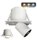 6w Downlight Led Directional Periscopic Square Cct Selectable Color