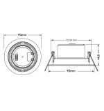 7w White Round Led Downlight Adjustable Cct Selectable Color (1)
