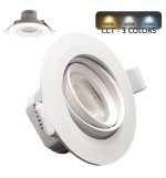 7w White Round Led Downlight Adjustable Cct Selectable Color