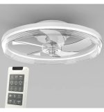 Led Lavezzi White Ceiling Fan 30w 6cct Ip20 50cm