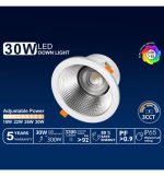 Circular led downlight 30w gxtronic 3cct cri92 ip65 cut out ø145mm (2)