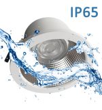 Circular led downlight 60w gxtronic 3cct cri92 ip65 cut out ø205mm (1)