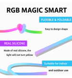 Magic neon 360° rgb led strip ip65 remote control app (3)