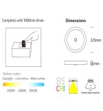 20w led ceiling light surface motion detector cct osram chip (2)