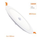 20w led led circular downlight motion detector cct osram chip