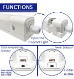 55w integrated led tri proof light samsung chip luminaire 3cct 150cm (3)