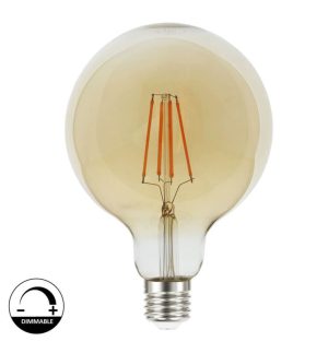 8w led bulb filament vintage e27 g125 dimmable