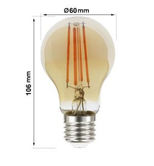 8w led bulbs filament e27 a60 dimmable (2)